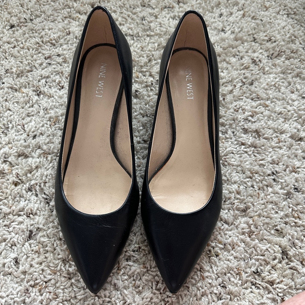 Nine West Black Heeled Pumps